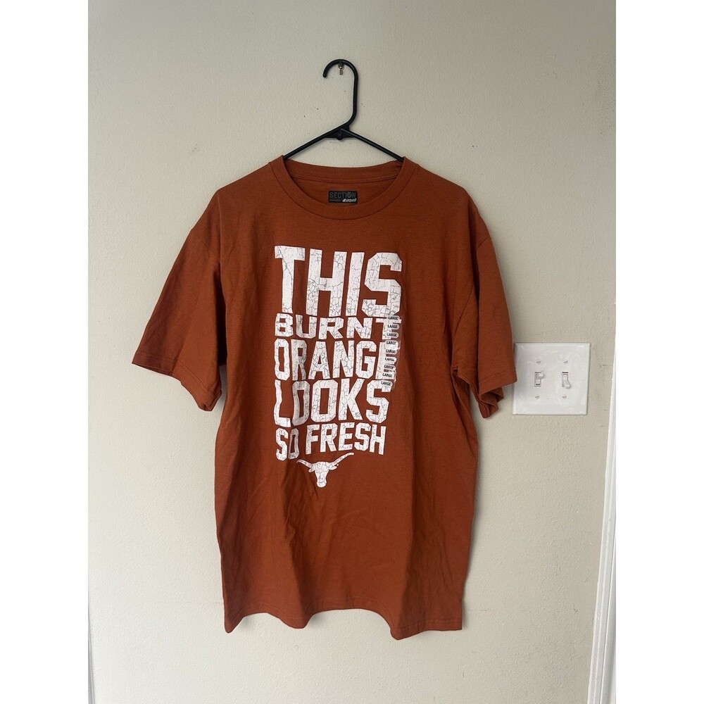 University Of Texas Football College Burnt Orange T Shirt Large